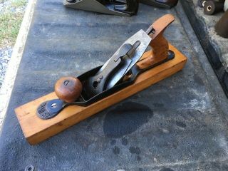 Antique Stanley Bailey No.  26 Transitional Wood Plane,  Sw Iron