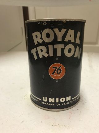 Royal Triton Union 76 Motor Oil Quart Can California