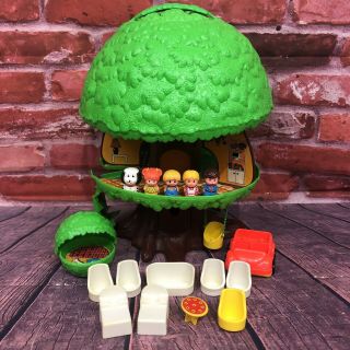 Vtg Kenner Tree Tots Family Tree House 1975 Play Set Dog Kennel Swing Complete