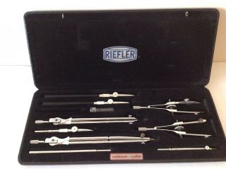 Vintage Riefler A16 German Precision Drawing Instruments Case Con