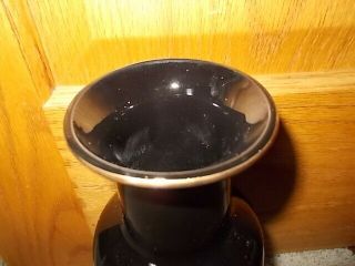 COOL Vintage Black Lacquer Vase Urn Asian Oriental Colorful DRAGON 11 