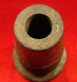 Exploded Confederate Time Fuse Adapter For Read Shells With Rare " I " Stamp