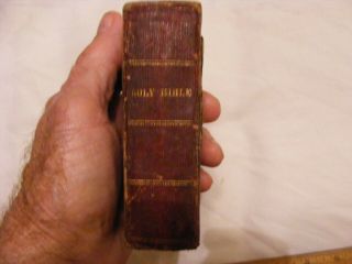 1846 dated Holy Bible small pocket size,  like a soldier might carry,  Fair 2