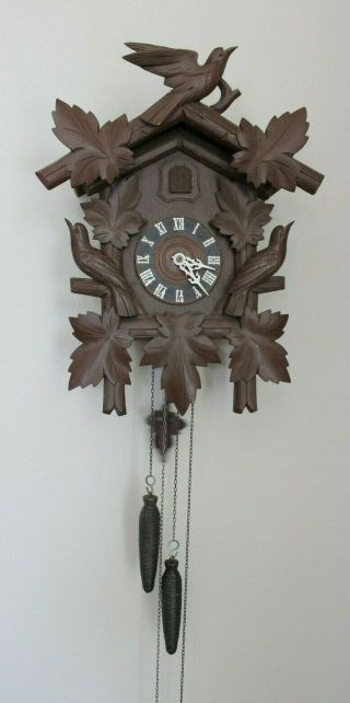 Vintage Hubert Herr Black Forest Triberg Germany Cuckoo Clock,