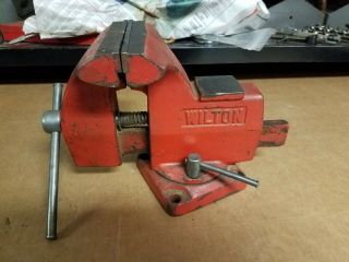 Vintage Wilton 5 " Swivel Bench Vise W.  Pipe Clamp & Anvil - Made In Usa