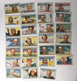 1930’s Rare Complete Set (35) Heinz Cereal Aviation Pilots Cards