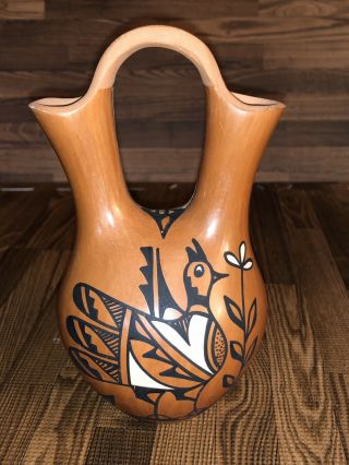 Vintage Jemez Pueblo Pottery Bowl Pot Signed Christine Tosa Native American