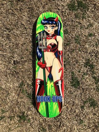 Vintage Hook Ups Skateboard Deck Devil Girl