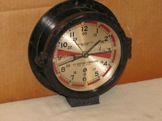 Chelsea Vintage Ships Radio Room Clock 6 " Dial 1941 Ww2 Liberty Ship Restored