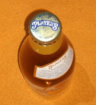 Vintage Miller Player ' s Brown Beer Bottle With Cap Test Beer 2