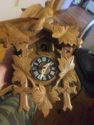 Vintage Black Forest Cuckoo Clock 8 Day Movement Made In Germany