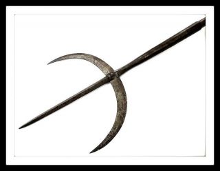 Antique Chinese Boxer Rebellion Era Or Earlier Tiger Fork Spear (sword Dagger)