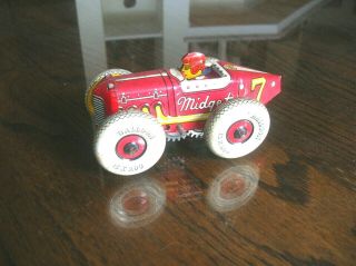 Rare Vintage Marx 1930s Boat Tail Windup Tin Race Car - In