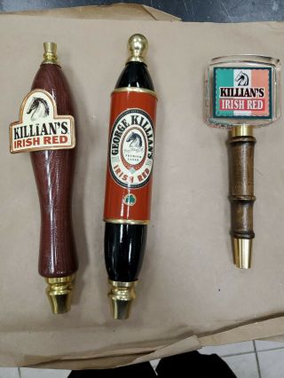 3 Vintage Beer Tap Handles Killian 