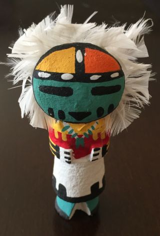 Kachina Doll " Sun " Native American Signed By L.  Pooley - 4 1/2 " T