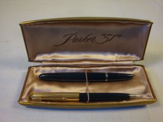 Vintage Parker 51 Pen And Pencil Set As Found