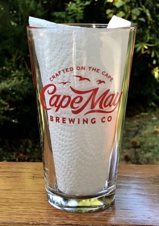 Cape May Brewing Co.  “crafted On The Cape”,  Jersey,  Beer Pint Glass