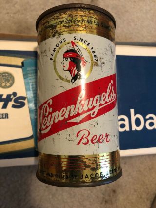 1950s Gold Leinenkugel Flat Top Beer Can Chippewa Falls Wisconsin