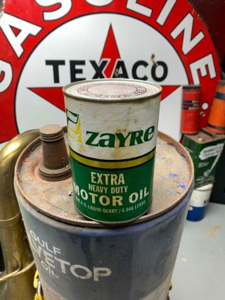 Vintage Nos Zayre Extra Heavy Duty Motor Oil 1 Quart Can Full Nr
