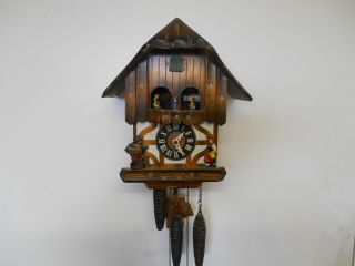 Vintage Schmeckenbecher Black Forest Musical Cuckoo Clock W/animated Dancers