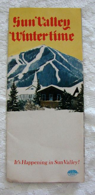 Vintage 1972 - 1973 Sun Valley Ski Resort Brochure Idaho