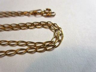 VINTAGE SOLID 9ct GOLD 20 INCH LONG CURB LINK NECKLACE,  CHAIN - 2.  6g 3