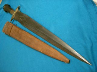Vintage Ww2 Philippines Negrito Bolo Roman Short Sword Dagger Stiletto Knife Old