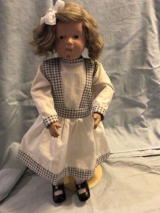 Antique 14 " Schoenhut Wood,  Spring Jointed Doll