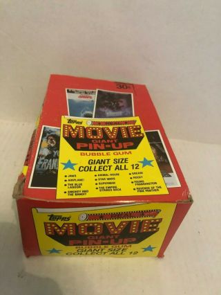 1981 Topps Giant Movie Pin Up Posters Full Box Star Wars Empire Grease Rocky