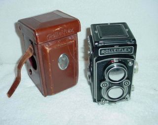 Vintage Rolleiflex Dbp Dbgm Camera W/ Zeiss Tessar Heidosmat Lenses