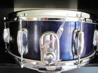 vintage slingerland snare drum,  1966 artist model in dark blue sparkle 2