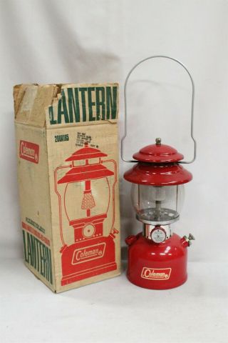 Vintage Coleman Single Mantel Red Lantern 200 A 195