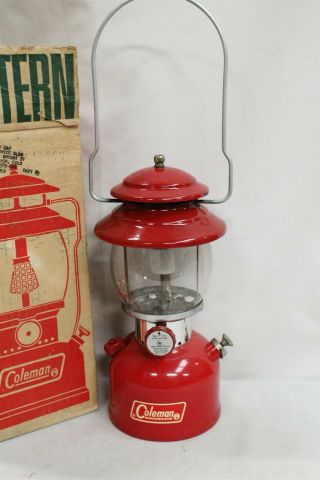 Vintage Coleman Single Mantel Red Lantern 200 A 195 2
