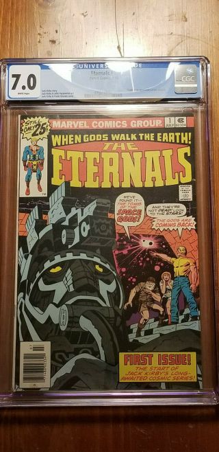 Eternals 1 1976 Marvel Comics 1st App&origin Eternals Cgc Graded 7.  0 Wp