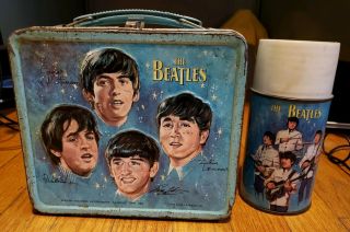 The Beatles 1965 Aladdin Metal Lunchbox And Thermos Set