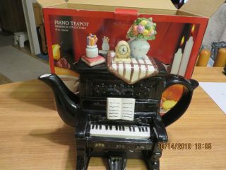 Vintage Ceramic Piano Teapot By Cardinal Inc Rare