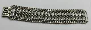 Vintage Sterling Danecraft Signed Silver Chain Bracelet 69.  7 Grams