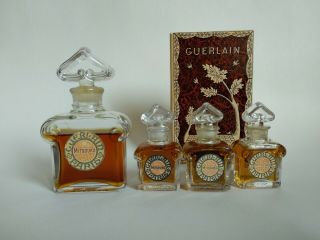 Mitsouko Guerlain Pure Perfume Extrait Set 3 X 7.  5 Ml,  30 Ml Vintage Parfum