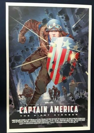 Captain America The First Avenger Mondo Print Poster Sdcc Stan And Vince 24 X 36