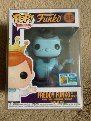 Funko Fundays 2019 Sdcc Exclusive Pop Disney Freddy Funko As Genie Le450 Aladdin