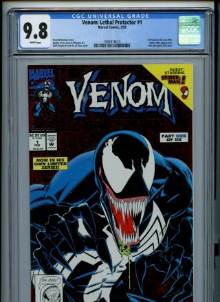 Cgc 9.  8 Venom: Lethal Protector 1 1st Venom In Own Title Red Foil