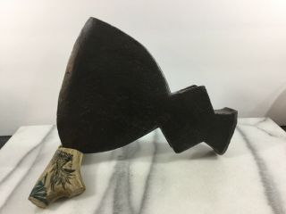 Huge 5 Lbs Antique Vintage Signed Broad Axe Head Early 1900 