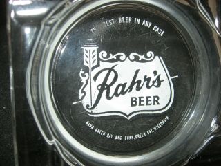 Vintage 1960s Rahr ' s Beer Glass Ashtray Green Bay Wisconsin 2