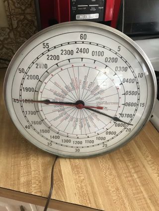 Vintage Timing Devices Company Electric World Clock 1949 Td - 2400