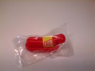 Oscar Mayer Wienermobile Whistle Red Plastic 2 " Long Toy Hot Dog Vintage Mip