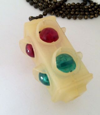Vintage 1950‘s 60s Glow In The Dark 4 Way Traffic Light Signal Pull Chain