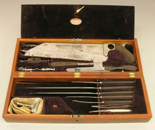 Early American Surgical Set By A.  A.  Mellier St.  Louis Ca 1875 - 85