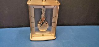 KAISER Brass Desk SKELETON CLOCK 7 Jewels 8 Day for Repair or Parts West Germany 3