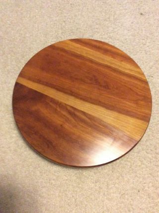 Vintage Schanz Furniture Handcrafted Solid Wood Lazy Susan - Pre - Owned