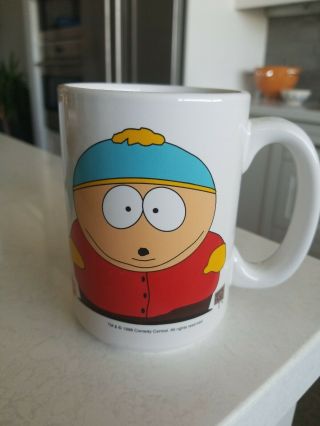 Vintage South Park Eric Cartman 16oz Coffee Mug Cup Comedy Central 1998